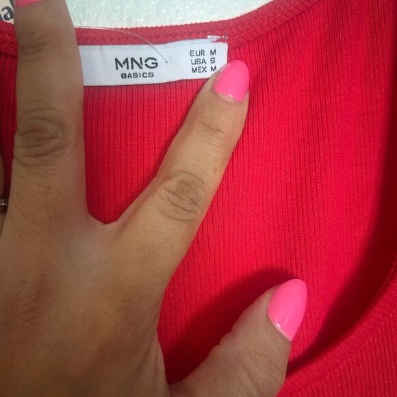 Mango Red A-Line Mini Dress with Scoop Neck - Picture 2 of 4